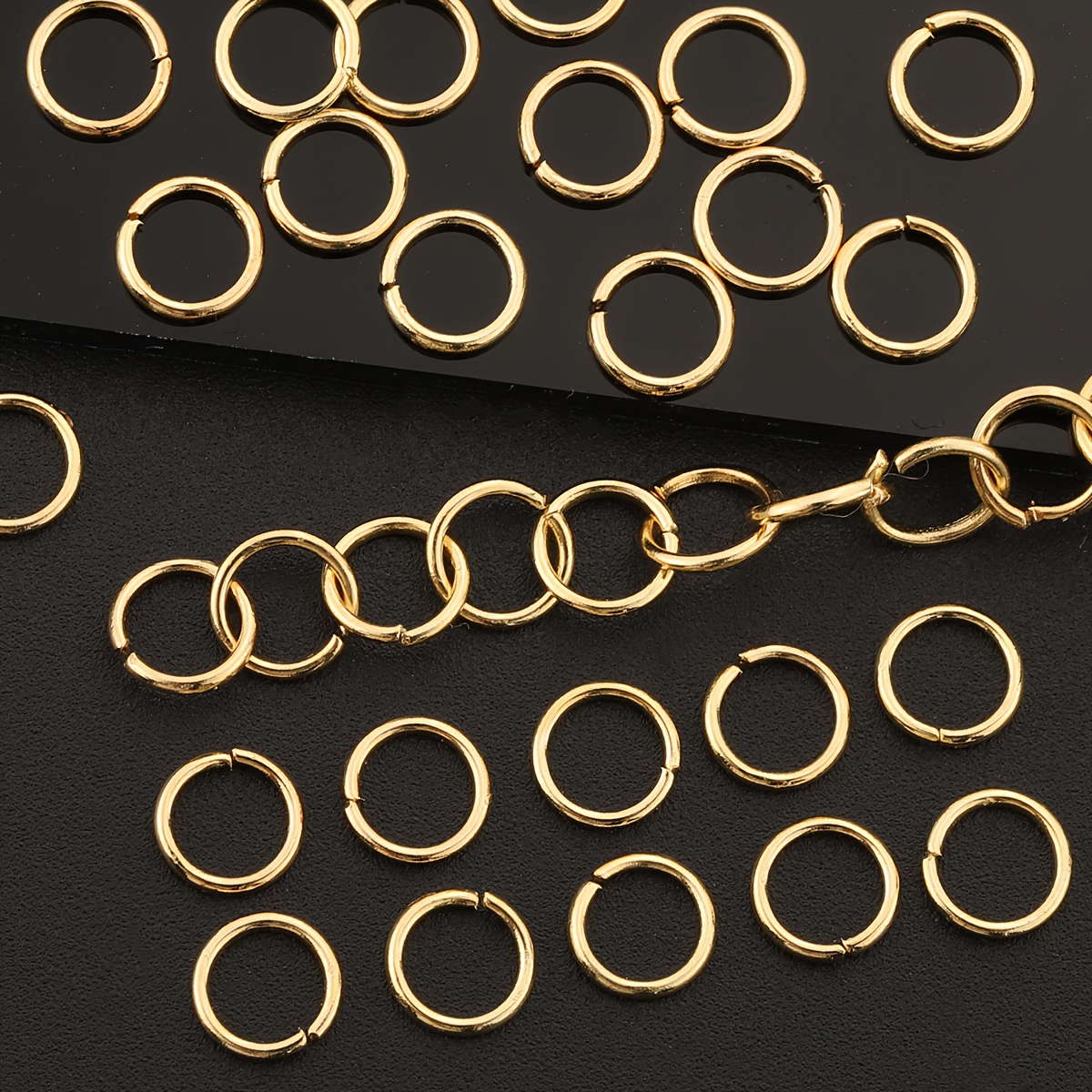120pcs Golden Stainless Steel Jump Rings Set